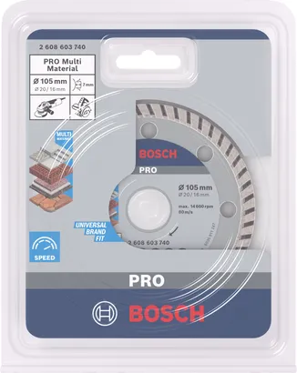 Bosch PRO 多材質鑽石磨盤 105×20/16 毫米。.
